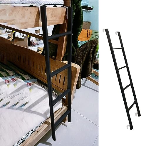 Scaletta per Letto a Castello Scaletta Laterale per Letto con Aggancio Nera, Scaletta per Letto a Castello di Ricambio Regolabile per Scale per Mansarda Camper Dormitorio Domestico, Scaletta