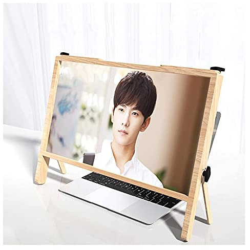 Laptop Screen Magnifier 21 Inch Laptop Stands, Magnifying Glass 3X Reading Magnifier For Seniors Ultra-clear Anti-blue Optical Lens,Multi-angle Adjustment, Computer Monitor Magnifier Screen (Beige )