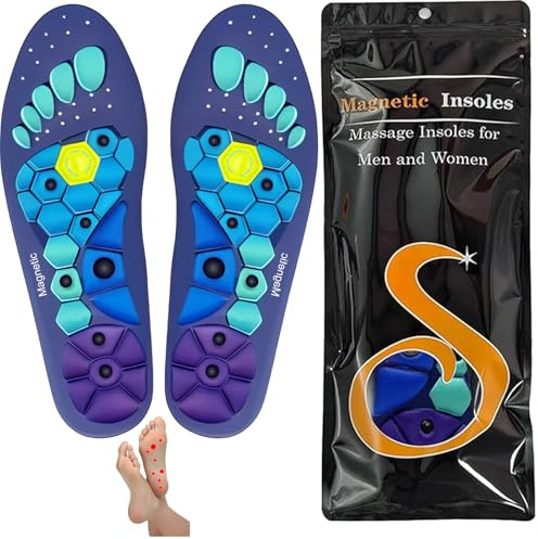 Magnetische Massage Einlegesohlen Magnetische Einlegesohlen Zum Abnehmen Einlagen Zum Abnehmen Original Akupressur Einlegesohlen Herren Damen Plantarfasziitis Reflexologie Weihnachts （L）