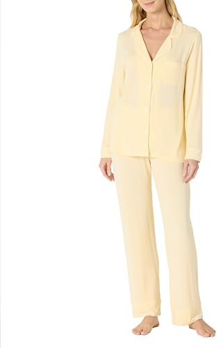 Amazon Essentials x Sofia Grainge Set pigiama Donna, Giallo Pallido, XXL