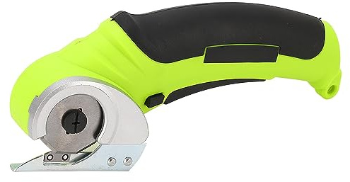 Schnurlose Elektrische Schere, 240 U/min USB Wiederaufladbarer Kartonschneider mit Sicherheitsverriegelung, Rollschneider, Handgehaltene Stoffschere für Pakete, Leder, (GREEN #14)