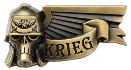 Starforged Warhammer 40K Death Korps of Krieg Pin DKK Gedenkabzeichen, goldfarben, Zink, Kein Edelstein