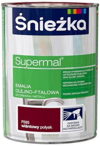 TRANS - PAL All-Purpose Oil-Based Enamel Paint for Wood & Metal – 0.8L – Durable, Weather-Resistant, Vibrant Colors – Indoor & Outdoor Use – Variety of Colours (CHERRY)