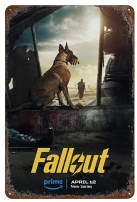 DFUCXERR Filmposter Fallout, Wanddekoration, Kunst, Metallblech, Poster, moderne Bar-Dekorationen, 30 x 20 cm