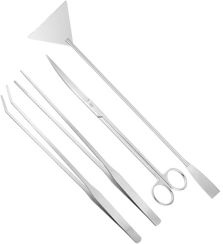 Terrarium Reinigungszubehör | 4-teiliges Terrarium Reinigungsset - Rostfreies Aquarium Zubehör Scheren Set Zum Schneiden Pflanzen Algen Pflege
