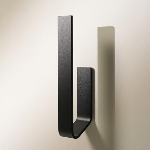 Design Hambourg Réserve de Papier Toilette | Noir | adhésif