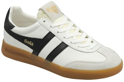 Gola Cyclone Leather Women's White/Black/Gum Trainers - UK 4