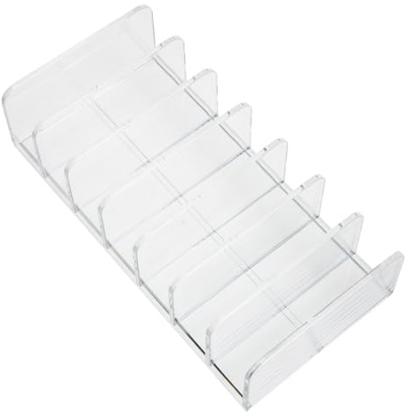 FOMIYES Organizer Platzsparenden mit 7 Steckplätzen Kunststoff Kosmetik Design Raster zur Vertikalen Aufbewahrung von Lidschatten und Lippenstiften für Schminktisch