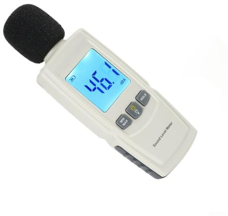 Jotekonoby Dezibelmessgerät Schallpegelleser mit hintergrundbeleuchtetem LCD-Display, digitaler Geräuschtester für SPL-Messung, Handheld-DB-Messgerät mit elektrodynamischem Kondensator