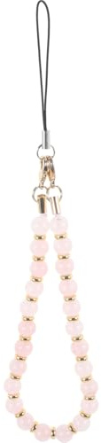 OATIPHO Phone Charm Chain, Pink Crystal Beaded Charms Lanyard for Women, Aesthetic Bohemian Cellphone Anti- Lost Phone Strap for Wallet Handbag Camera Cell