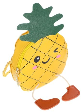 SHERCHPRY Ananas Tasche aus Pu als Umhängetasche für Camping und Dating | Gelbe Form, Kompakt und Leicht, 1 Stück, Praktisch für Unterwegs und Modisches Accessoire