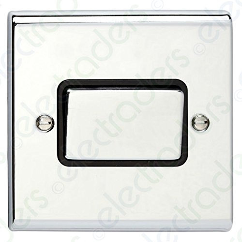 Deta SD1247CHB Fan Isolator Switch - Triple Pole (Polished Chrome/Black Insert)