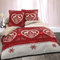 Alpes Blanc - Housse de Couette Chalet Winter Rouge + 2 Taies Carrées - 100% Coton Qualité Supérieure - Grand Teint - Parure Esprit Montagne - 200 x 200 cm
