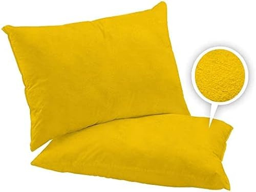 ARLINENS Thermal Flannelette Fitted Sheet 25cm 100% Brushed Cotton available in 7 colours (Mustard, Pair of pillowcase)