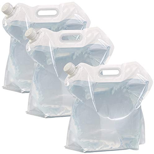 Semptec Urban Survival Technology Wasserbehälter: 3er-Set Flach Faltbare Wasserkanister mit Tragegriff, 10 Liter (Wassersäcke, Faltbare Wasserkanister Camping, Benzinkanister)