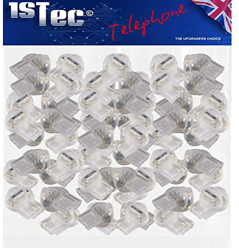 1STec 100 x Genuine BT 3 Wire 8B External Internal Waterproof Gel Filled Crimp Connectors for Joining Solid Core Telephone or Alarm Cable Connecting Block Repairs Splice or Join Phone Wires 100 Pack