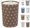 LessMo 19,7 con Coulisse Portabiancheria Bagagli Sorter, Pieghevole Pop-Up Lavanderia Cesti, Impermeabile Rotonda Cotone Lino