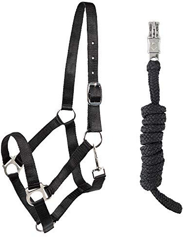 PFIFF 102931 - Set di cavezza e maglia con cavezza in plastica, colore: Nero