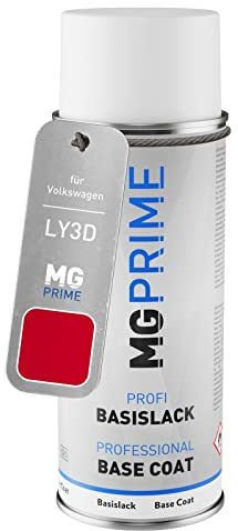 MG PRIME Autolack Spraydose für Volkswagen VW LY3D / Y3D / G2 Tornadorot | Tornado Red, Basislack, Sprühdose 400ml