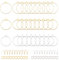 PH PandaHall 130pcs Kit Boucles D'oreilles Creation Attache Boucle D'oreille avec Crochets de Boucle d'oreille et Anneaux de Saut pour la Fabrication de Bijoux de Boucle d'oreille (Platine et Or)