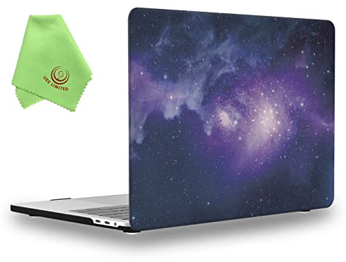 UESWILL Coque Rigide pour MacBook Pro 13 2024, 2023, 2022-2016, Version A2338 M1 M2 A2289 A2251 A2159 A1989 A1706 A1708, avec Barre Tactile USB-C, Motif Galaxie, nébuleuse/Violet