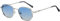 H HELMUT JUST Sonnenbrille Herren Damen Rund Eckig Achteckig Silber Rahmen Blau Polarisiert Linse Metallrahmen UV400