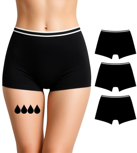 NoBlood - Periodenunterwäsche Starke Blutung XXS-6XL Bequeme Baumwolle | Menstruationshöschen Waschbar | Ideal für die ersten Perioden