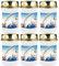 HS Candle Grabkerze Grablicht - 6er Pack - (Schmetterling Regenbogen) - ca 48h / 2 Tage Brenndauer je Kerze (14,5cm, Ø 7cm) - versch. Designs