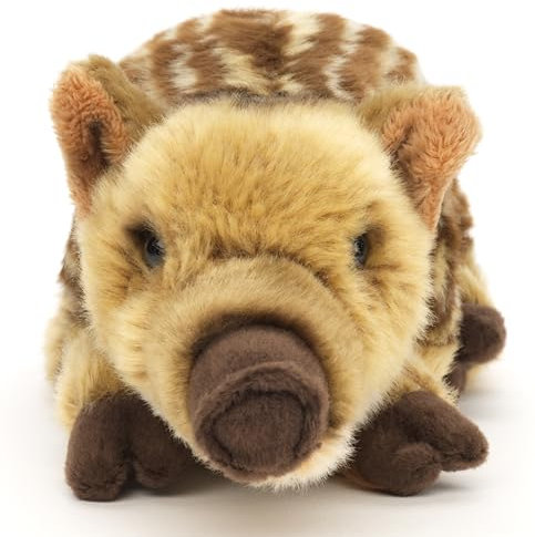 Uni-Toys - Frischling, liegend - 27 cm (Länge) - Plüsch-Schwein, Wildschwein - Plüschtier, Kuscheltier