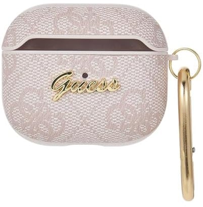 Guess GUA34GSMP Hülle für AirPods 3 rosa 4G Script Metal Collection FEA3SILRE