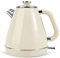 Pateyney Bollitore elettrico, bollitore per tè, bollitore in stile vintage da 1,7 litri, bollitore per acqua calda per tè e caffè da cucina, acciaio inossidabile 304 a doppio strato Senza BPA（panna）