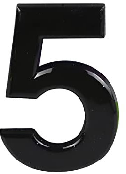 Black Door Numbers Stick On, 0-99, Letters A, B, C, D, 3'' House Numbers Self Adhesive Stickers, For Doors, Mail Boxes, Hotel Rooms (5)