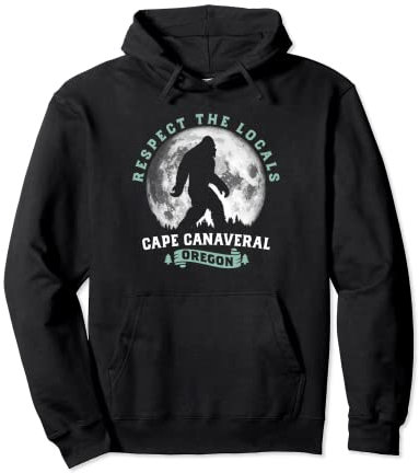 Cape Canaveral Florida Respect the Locals Bigfoot Swamp Ape Pullover Hoodie