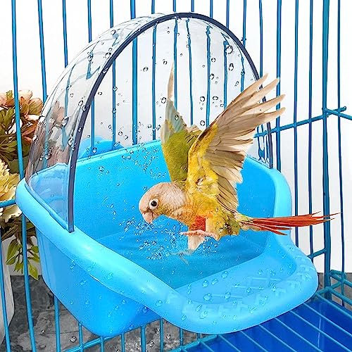 Boîte de Bain à Oiseaux à Suspendre - Jouet pour Perruche - Baignoire pour Perroquet - Baignoire pour Perroquet - Baignoire pour Oiseaux - Accessoires pour Petits Oiseaux, perroquets, calopsittes