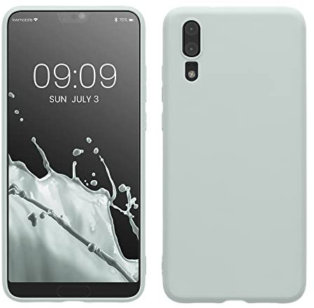 kwmobile Hülle kompatibel mit Huawei P20 Hülle - weiches TPU Silikon Case - Cover geeignet für kabelloses Laden - Cool Mint