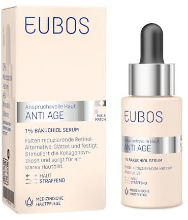 EUBOS ANTI AGE | Bakuchiol Serum | Anti-Aging, glattere Haut, weniger Falten | Vegan | 30ml
