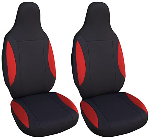 BREMER SITZBEZÜGE Maß Schonbezüge für Renault Twingo 3 ab 2014 (P102) in Schwarz/Rot