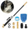 2024 Upgraded High Pressure Jet Nozzle for Garden Hose Hydro Jet Pressure Washer Wand Extension Pressure Washer Gun with 3 Hose Nozzles and Hose Quick Connectors