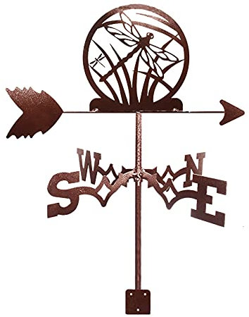 Windfahne Adler Libelle Türkei Hof Schmiedeeisen Wetterfahne Windrichtungsanzeige Wetterfahne Edelstahl Wetterhahn mit Anti-Rost-Beschichtung Gartenstecker Kunst Dekor