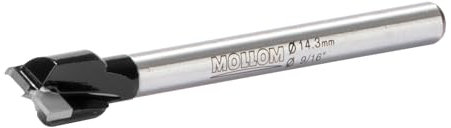 MOLLOM 14,3mm (9/16) Broca Forstner precisa con carburo YG8 de 1,7mm. Ideal para madera dura, plástico y contrachapado