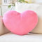 XVTRU Cuscino a forma di cuore, morbido cuscino a forma di cuore rosa pesca, grazioso cuscino decorativo in finta pelliccia di coniglio, 32,8 x 24,9 cm, cuscino in peluche a forma di cuore, per