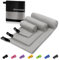 ZENACROSS Mikrofaser Handtuch (3er-Set) mit Transportbeutel - Schnelltrocknendes und vielseitiges Fitness Handtuch - Sporthandtuch Größen S, M, L - Grau