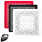 3 Stück Baumwoll Bandana in Rot Schwarz Weiß, Multifunktionale Unisex Paisley Bandanas für Damen und Herren, Rotes Kopftuch, Halstuch, Taschentuch, Vielseitig Einsetzbar für Mode, Sport und Haustiere