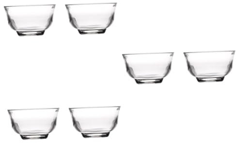 Cabilock 6 Piezas accesorios té tazas té asiático tazas vidrio transparente con hielo tazas té vidrio vaso vidrio borosilicato alto hecho a mano Copa vino taza té