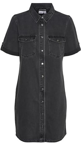 VERO MODA VMJENNIE SS Robe Courte en Jean Mix Noos, Jean Noir, M