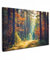 MuchoWow© Leinwand Bilder Groß 120x80 cm XXL Wanddeko Wohnzimmer Aesthetic Room Decor Deko Zimmer Wandbilder Modern Fotogeschenke Wald - Sonne - Natur - Herbst