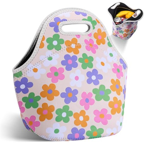 Desing Wish Bolsa Termica Porta Alimentos Mujer Hombres Neopreno Porta Bolsa Comida Trabajo Bolsa Merienda Fiambrera Bolsas Termicas Almuerzo Saco Termico Isotermica Portatil Lunch Bag Lonchera Picnic