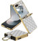Miimall for Samsung Galaxy Z Flip 6/Z Flip 7 FE Case, [Built-in Screen Protector] [Ring Holder] Flip6 Leather Case with Ring, Shockproof Anti-Skid Full Coverage Protective Cover for Women Girls-White