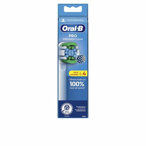 Oral-B Ersatzkopf für Zahnbürste Pro Precision Clean, 4 Stück, Tüte, Langlebiger Kunststoff und flexibles Gummi, Geschmacklos, Elektrischer Zahnbürstenkopf