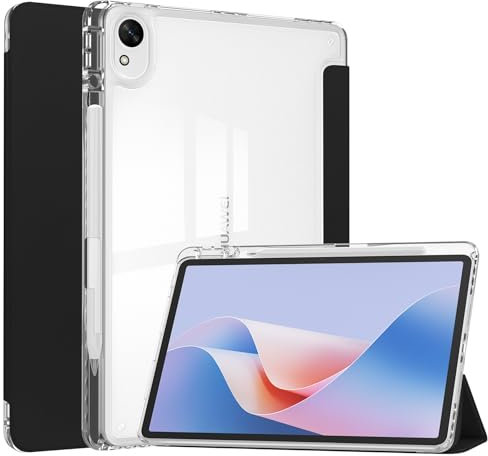 Funda para tablet HUAWEI MatePad 11.5S 2024, funda de piel TPU suave de triple pliegue para Huawei MatePad 11.5 2024, protector suave y ligero con soporte a prueba de golpes con apagado y encendido